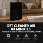 PuroAir 400 HEPA Air Purifier Large Room Air Cleaner up to 2,000 Ft² - HEPA CarbonTech Filter up to 500X Stronger - Air Quality Sensor, Auto & Quiet Sleep Modes - Air Purifiers for Large Rooms