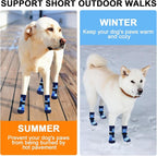 BEAUTYZOO Non Slip Dog Socks to Prevent Licking Paws, Dog Shoes Booties for Hardwood Floors Anti Slip-Thick Grip Works Even When Twisted-Paw Protector for Cold Pavement Small Medium Large Senior Dogs