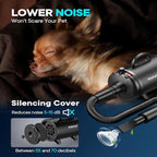 EGFKI Dog Dryer, 5.2HP/ 3800W Pet Grooming High Velocity Force Blower with 4 Nozzles, Adjustable Speed and Temperature Dog Hair Dryers for Grooming