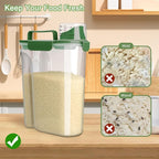 Rice Container, Airtight Rice Storage Container 10lb, Cereal Containers Storage, BPA Free Food Dispenser with Pouring Spout Handle for Flour Pasta Grain, Pet Dog Cat Bird Food Storage Container