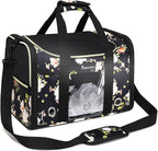 Petmolico Cat Carrier Soft-Sided Pet Bag for Small Medium Cats Puppies 16LBs - Airline Approved Pet Travel Carrier 3 Open Doors (Medium,Mixed Yellow)