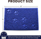 Andalus Large Cat Litter Mat, Pack of 2 - Waterproof, Non-Slip & Easy to Clean Cat Litter Box Mat for Extra Efficient Pet Litter-Trapping, Blue (30” X 18”)