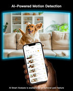 ARENTI 360° View 4MP 5G WiFi 6 Pet Camera P2F 2PC with 64G Local Storage | Pan/Tilt, Auto Tracking, AI Human/Motion/Sound Detection, Night Vision, 2-Way Audio, Custom Zones, Timer Cruise, Sleep Mode