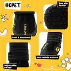Hcpet Dog Boots, Dog Shoes for Large Dogs, Medium Dog Boots & Paw Protectors, Anti-Slip Dog Booties for Hot Pavement Winter Snow Hiking with Reflective Straps Black Size 1