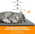 Cat Litter Mat 31"x24",Double Layer EVA Litterbox Mat Dark Gray | Extra Large Honeycomb, Waterproof & non-slip, Odor-free, easy clean, washable durable floor protector,scatter control
