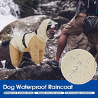 Nanaki Waterproof Dog Raincoat with Removable Hood-Full Body Outdoor Jacket | For Rainy Days,Hiking Camping,Reflective Safety Strips,Full-Body Protection,Easy On/Off,Detachable&adjustable Hood,Breathable