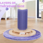 Cat Scratching Post,45'' Tall Wood Vertical Scratcher Tree Toys for Indoor | Large 3.5Inch Natural Sisal Artificial Flower Design Stable Tower Interactive Self Groomer Climbing Full Body Stretching