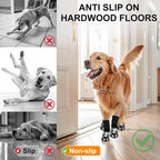 BEAUTYZOO Dog Socks, Non Slip Dog Socks to Prevent Licking Paws -Dog Shoes for Hot/Cold Pavement, Dogs Boots & Paw Protectors, Doggie Booties for Hardwood Floors, Small Medium Large Senior Dogs