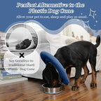 IDOMIK Dog Recovery Collar, Waterproof Soft Dog Cone After Surgery | Comfy Protective Elizabethan Collar Alternative for Dogs Cats, Adjustable Pet Neck Donut Cone Anti-Licking Wounds,Navy,3XL