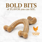 Nylabone Strong Chew Gourmet Style Wishbone Dog Chew Toy, Chicken Flavor | Small breeds, durable chew toys, long lasting, easy-hold shape, helps clean teeth, for dogs up to 25 lbs