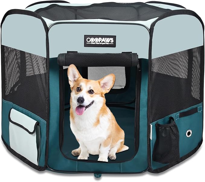 JESPET Pet Dog Playpens 36", 45" & 61" Portable Soft Dog Exercise Pen Kennel with Carry Bag for Puppy Cats Kittens Rabbits, Indoor/Outdoor Use