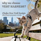 rabbitgoo Cat Harness and Leash Set, Escape Proof Vest, Grey | Soft Breathable Mesh, Easy Adjustable Fit, Snap Buckles, Sturdy Clip, Reflective Strips, for Small & Average Cats Walks, Xs