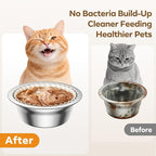 600 PCS Disposable Pet Feeding Bowls Bulk for Cats & Dogs, Leak Resistant | Printed Paper Cat Food Bowl Liners, Wet & Dry Food, Small Pet Bowl Covers, Easy Clean Feeding Supplies, White Pattern