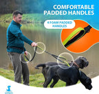 SparklyPets Hands Free Double Dog Leash – Dual Leash for Medium and Large Breeds – Lead for 2 Dogs with Padded Handles, Reflective Stitches, No Pull, Tangle Free
