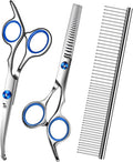 Pet Hair Clippers Scissors Set,Dog Grooming Scissors Kits with Safety Round Tips, Heavy Duty Stainless Steel Pet Shears for Cats Dogs