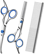 Pet Hair Clippers Scissors Set,Dog Grooming Scissors Kits with Safety Round Tips, Heavy Duty Stainless Steel Pet Shears for Cats Dogs