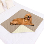 Smiry Waterproof Reversible Pet Couch Covers for Dogs | Pet Friendly, Soft Fabric, Washable Sofa Furniture Protector for Dogs Cat Kids, Checkered (40"x50", Taupe/Beige)