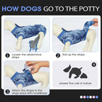 FUAMEY Recovery Suit for Dogs After Surgery,Soft Breathable Dog Bodysuit | E-Collar & Cone Alternative Surgical Suit,Male Female Dog Neuter Spay Suits Anti Licking Wounds Onesie Blue Tie Dye M