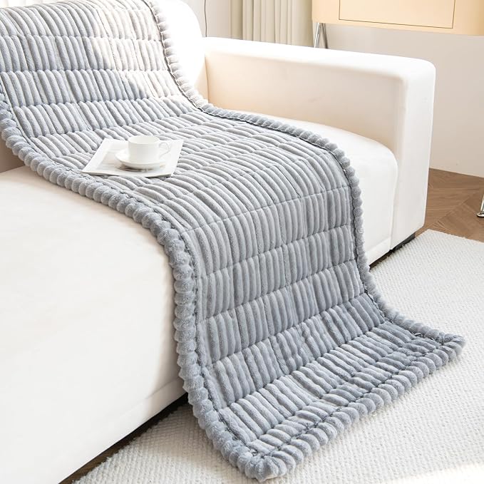 Pet Couch Covers Protector for Dogs Sofa Slipcovers Washable Cushion Cover | Non slip,scratch-proof furniture protector fits I-shape armchair,loveseat,recliner,sectional sofa pads(grey,27in*83in)