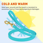Viper Biothane K9 Working Dog Leash Waterproof Lead for Tracking Training Schutzhund Odor-Proof Long Line with Solid Brass Snap for Puppy Medium and Large Dogs, 10ft Sky Blue
