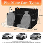 Mancro Waterproof Dog Hammock for Truck, Compatible with F150/RAM, Black | Visible Mesh Window,Great Gift,Storage Pockets,Effortless Cleaning, designed for full-size trucks, water-resistant polyester
