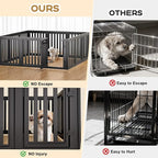 Dog Playpen, Clear Dog Pen, Dog Pen Indoor, Easy to Install and Remove Dog Play Pen, Puppy Playpen Suitable for Dogs, Cats,Dog Playpen Indoor (Black, 23.6 inch Height, 12 Panels)
