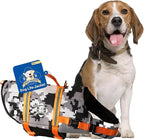 Dog Life Jacket — Premium Swim Vest with SafeChin Anti-Choke Collar | PAWS Aboard Grey Camo | RapidLift Rescue Handle, D-Ring, Reflective Trim | Boating, Kayaking, Pool | Small (15–25 lbs)