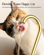 Tomxcute Ceramic Cat Water Fountain, 1.2L/40oz Copper Spout, Quiet Pump | For cats & small pets, 3 flow modes,Prevents Feline Acne, Dishwasher Safe, 2 filters included