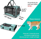 GAPZER Small Dog Carrier Yorkshire Puppy Softshell Chihuahua Transport Cage | Privacy Protection Big Kitten Car Travel Cloth Carry Bag up to 20 lbs, Small Animal Portable Mesh Kennel Cage for Vet Visits