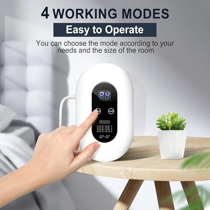 Ozone Odor Eliminator for Strong Odor 99% Cat Litter Deodorizer Dog Poof | Odor Removal Air Ionizers Home Plug-in Air Purifier for Bedroom, Toilet, Kitchen, Pets, Smoke, Formaldehyde Air Freshener