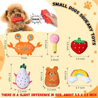 Hungdao 80 Pcs Dog Squeaky Toys Bulk for Small Dog Cute Plush Stuffed Puppy Chew Teething Toys Pet Bundle Easter Gift for Chewing Cleaning & Interactive Play