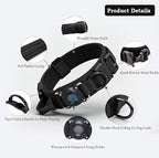 Upgraded AirTag Dog Collar,Waterproof Tactical Dog Collar with AirTag Holder, Control Handle and Metal Buckle,Heavy Duty Dog Collars for Large Dogs(Black，XXL