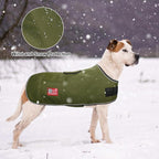 BEAUTYZOO Dog Winter Coat for XX-Large Dogs Waterproof, Warm Reflective Great Dane Oxford Canvas Jacket, Fleece Dog Cold Weather Coats Windproof for Female Male Dogs, Green XXL