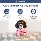 Spark Paws Dog Pajama, Dog Recovery Suit Male, Onesie, Ultra-Soft and 4-Way Stretch, for Small Medium and Large Breeds - Pink Hearts - XL