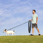 Long Dog Leash for Training 30Ft-Reflective Nylon Rope with Swivel Hook-Recall Agility Lead for Large Small Medium Dogs Outside Walking Hiking-Black
