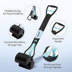 ZOMISIA 26" Pooper Scooper with Waste Bags - Poop Scooper for Large Dogs with Long Handle High Strength Material and Durable Spring for Yard, 30 Count Poop Bags