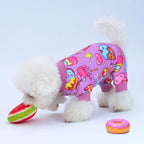 XPUDAC 4 Pieces Dog Pajamas for Small Dogs Boy Girl Soft Stretchy Pjs Onesies Puppy Clothes for Dog Cat Pet Outfits, XL