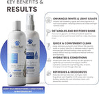 Lillian Ruff PRO Formula Blueberry Waterless Dog Shampoo & Berry Blue Brightening Conditioner - No-Rinse Odor Eliminator & Hydrating Whitening Conditioner Detangles, Restores Skin, Softness & Shine
