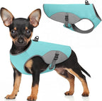 Dog Cooling Vest for Small Dogs, Cooling Jacket for Dogs with Mesh and D Ring, Dog Reflective Stripe Jacket for Hot Weather, Blue-S