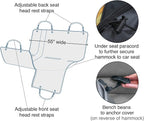 Kurgo Heather Hammock Seat Cover, Charcoal, 55" Wide | Protects Seats from Muddy Paws & Pet Hair, Water & Stain Resistant, Secure Fit, Passenger-Friendly Opening, For Cars & SUVs