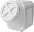 Vittles Vault Traditional Pet Food Storage Container For Dog Kibbles/Bird Seed/Oatmeal/Rice/Flour/Cereal, BPA Free Plastic, Sealed Airtight For Cat Food, Up To 60 lb, Made in USA, With Scoop, Gray