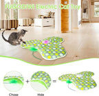 Interactive Cat Toys for Indoor Cats & Kittens - Automatic Hide & Seek Toy with Feather Tail,Squeaky Mouse Sounds, Motion Activated,USB Rechargeable Boredom Relief & Self Play Enrichment Game