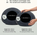 MEOWFIA Cat Cave – Premium Felt Cat Bed Enclosure for Indoor Cats, Handmade Merino Wool (Slate Gray, Medium)