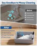 150 Count 26"x11.8" Self-Cleaning Cat Litter Bags - Heavy Duty Litter Box Liners for Cumrige Fumoi & Fsitego Automatic Litter Boxes - Pre-Separated Kitty Litter Bags with Drawstring(10-12 Gallon)