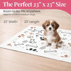 Pupiboo Disposable Dog and Cat Training Pads Highly Absorbent Pee Pads, Leak Proof Backing, for Housebreaking & Potty Training – 23x23 in (100 Count)