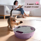 Pawaboo Interactive Cat Toy with Running Mouse, Automatic Track Kitten Toy | Electronic Motion Cat Toy for Indoor Cats, Pop and Play Hide Seek Cats Toys Hunting Mouse for Kitty Play Exercise, Purple