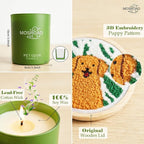 Pet Odor Eliminator Candle – Lavender & Green Tea, 60-Hour Long Burn Time, Plant Based Pet Safe Soy Wax Candles for Home Scented, Cat & Dog Friendly Odor Eliminating Candle Gift