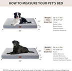WNPETHOME Orthopedic XL Dog Beds Large Sized Dog, Waterproof Extra Large Dogs Bed with Removable Washable Cover, Multi-Needle Quilting Dogs Crate Bed