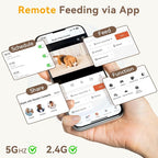 UTCG Automatic Dog Feeder with Camera: 8L/33 Cups 5G WiFi Timed Food Dispenser for Medium Dogs - 1080P HD Night Vision Video Recording 2-Way Audio APP Control | 5G WiFi, for Medium Dogs, 1080P HD Night Vision, Video Recording, 2-Way Audio, APP Control