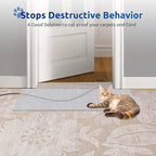 Cat Scratch Carpet Protector Mat - 3 Pack Clear Plastic Floor Protector for Pets - 3.6FT Universal Anti-Scratch Door Mat Under Furniture & Doorways, Non-Slip PVC Runner for Dogs/Cats